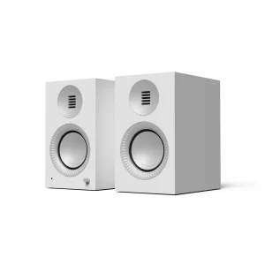 Loa Kanto TUK G2 White Aluminum góc 3/4, thùng trắng và driver nhôm