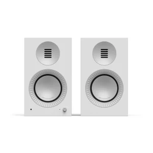 Cặp loa Kanto TUK G2 White Aluminum nhìn thẳng trên nền sáng