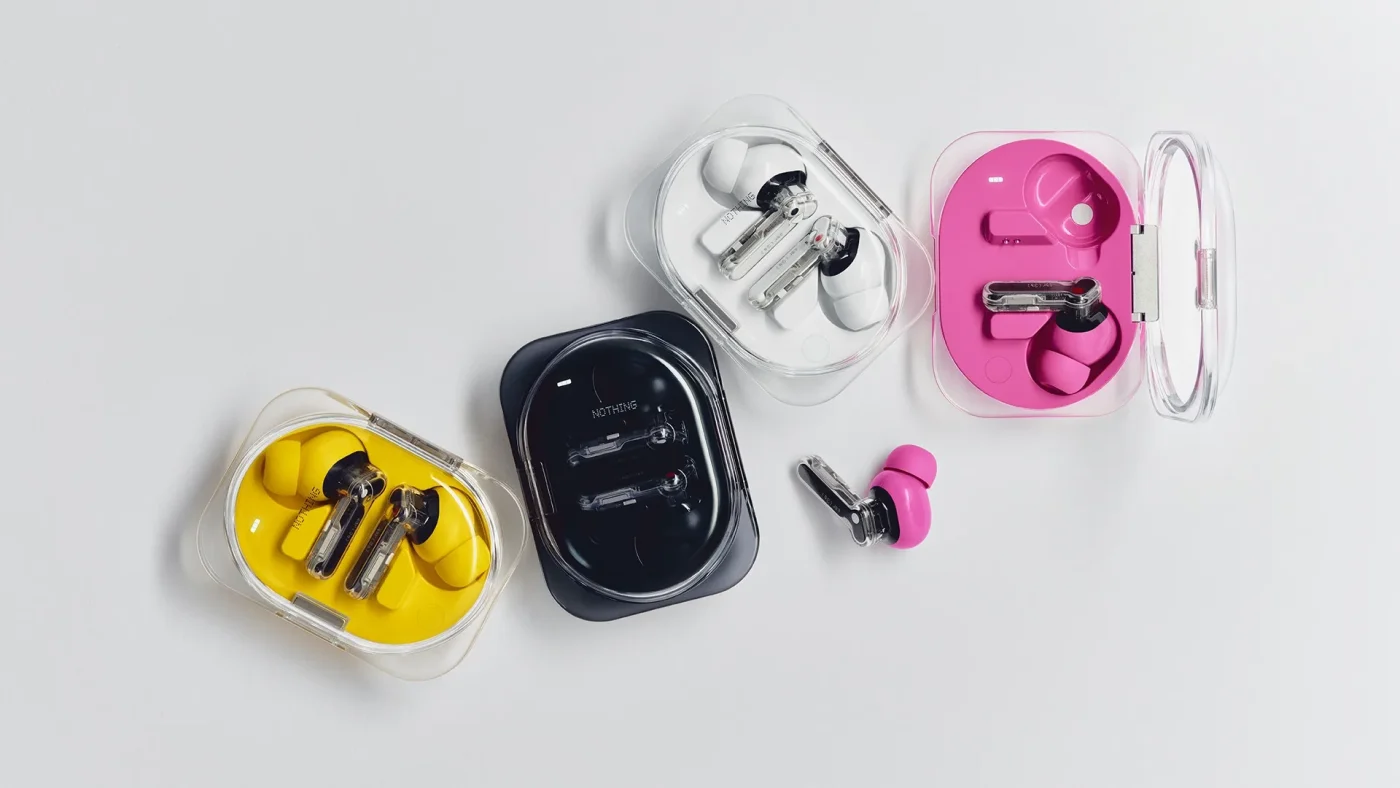 Nothing Ear (3a) bốn màu Yellow Black White Pink lineup District M