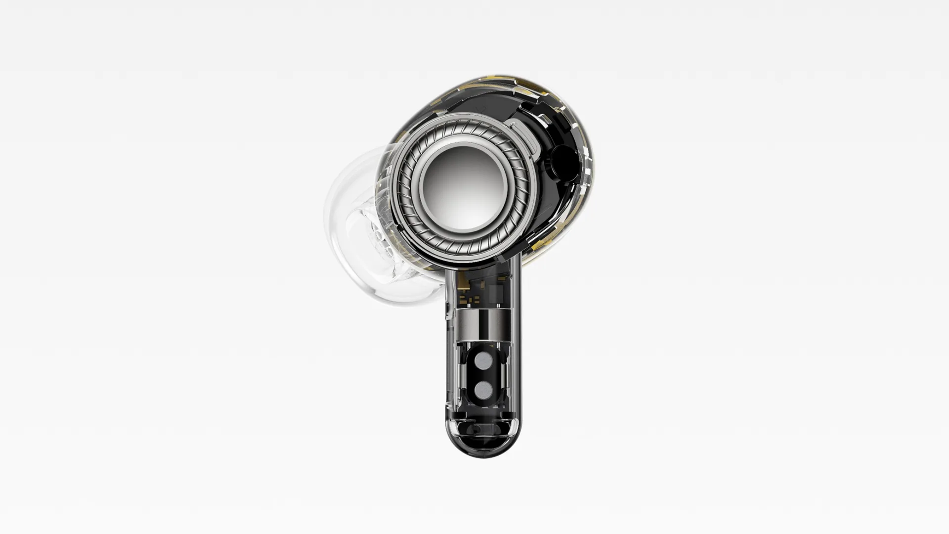 Cấu trúc trong suốt driver 12 mm Nothing Ear (3a) District M