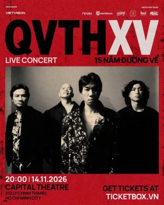 Poster live concert Quái Vật Tí Hon XV 15 năm Đường Về tại Capital Theatre 14.11.2026