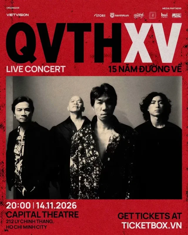 Poster live concert Quái Vật Tí Hon XV 15 năm Đường Về tại Capital Theatre 14.11.2026